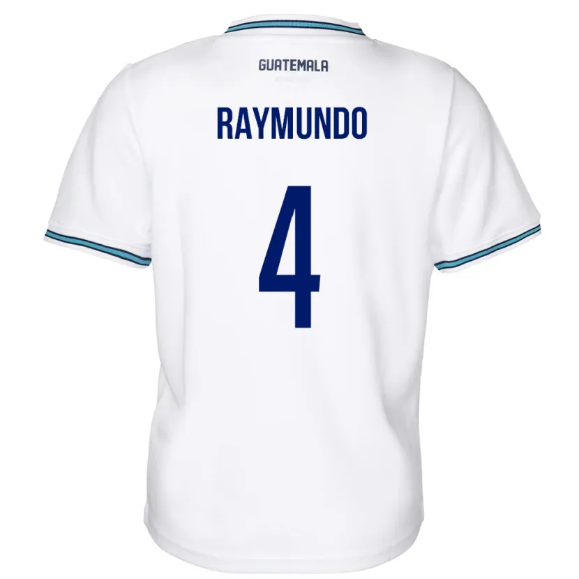 Danxen Damen Guatemala Cristopher Raymundo #4 Weiß Heimtrikot Trikot 24-26 T-Shirt