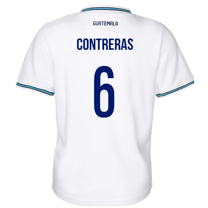 Danxen Damen Guatemala María Contreras #6 Weiß Heimtrikot Trikot 24-26 T-Shirt