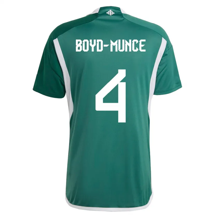 Danxen Damen Nordirland Caolan Boyd-Munce #4 Grün Heimtrikot Trikot 24-26 T-Shirt