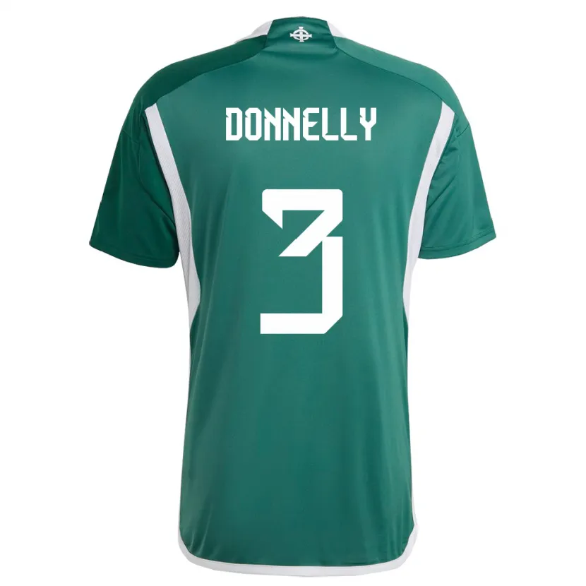 Danxen Damen Nordirland Aaron Donnelly #3 Grün Heimtrikot Trikot 24-26 T-Shirt