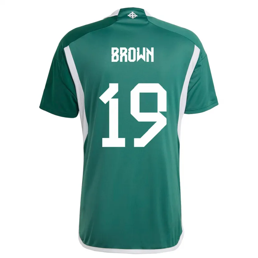 Danxen Damen Nordirland Sean Brown #19 Grün Heimtrikot Trikot 24-26 T-Shirt