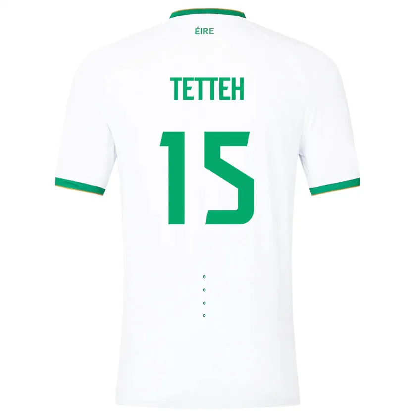 Danxen Damen Irische Gideon Tetteh #15 Weiß Auswärtstrikot Trikot 24-26 T-Shirt