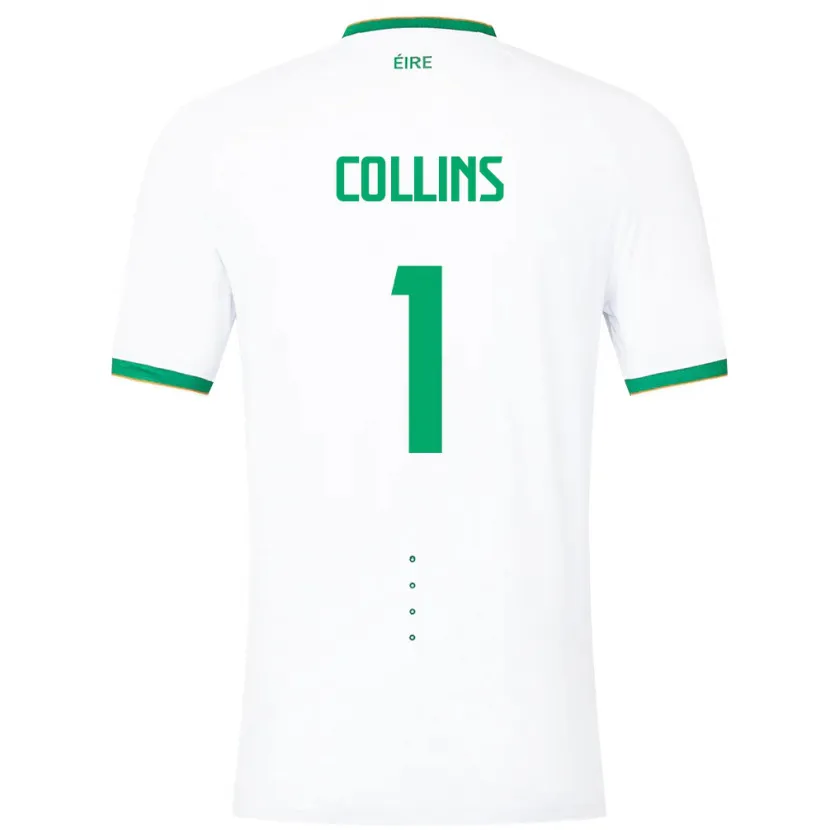 Danxen Damen Irische Joe Collins #1 Weiß Auswärtstrikot Trikot 24-26 T-Shirt