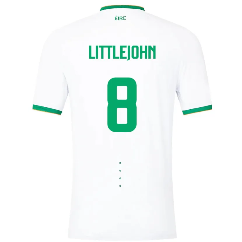 Danxen Damen Irische Ruesha Littlejohn #8 Weiß Auswärtstrikot Trikot 24-26 T-Shirt