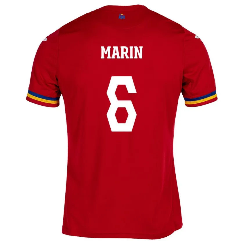 Danxen Damen Rumänische Marius Marin #6 Rot Auswärtstrikot Trikot 24-26 T-Shirt