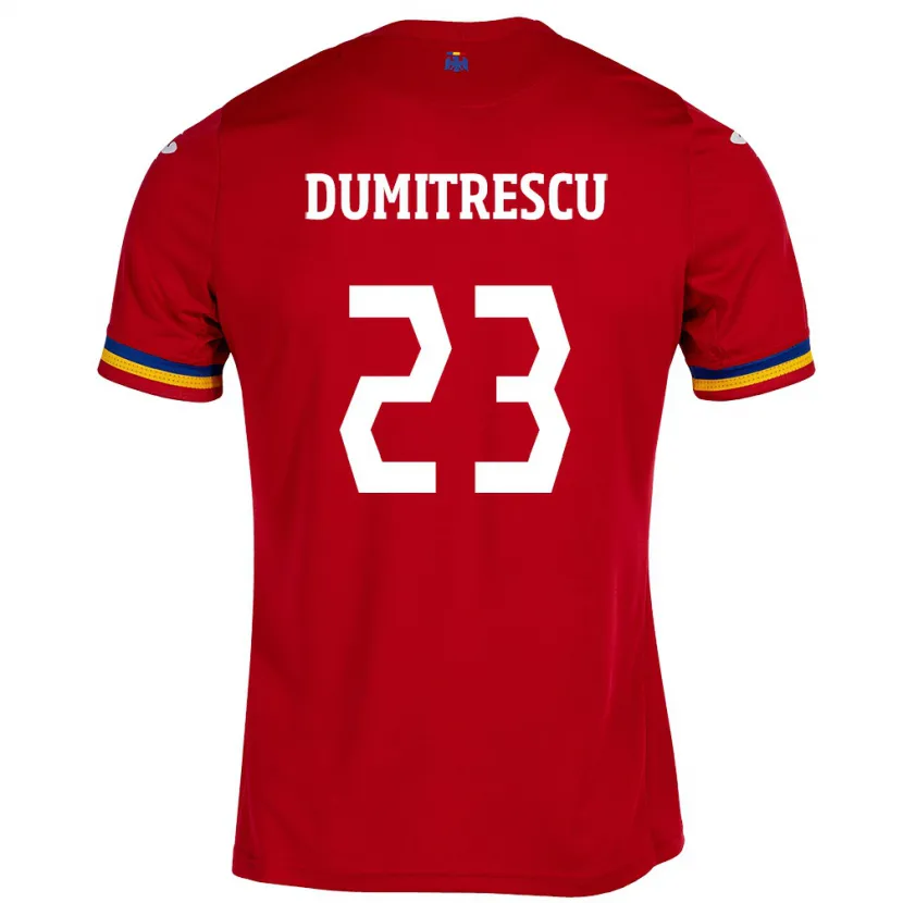 Danxen Damen Rumänische Andres Dumitrescu #23 Rot Auswärtstrikot Trikot 24-26 T-Shirt
