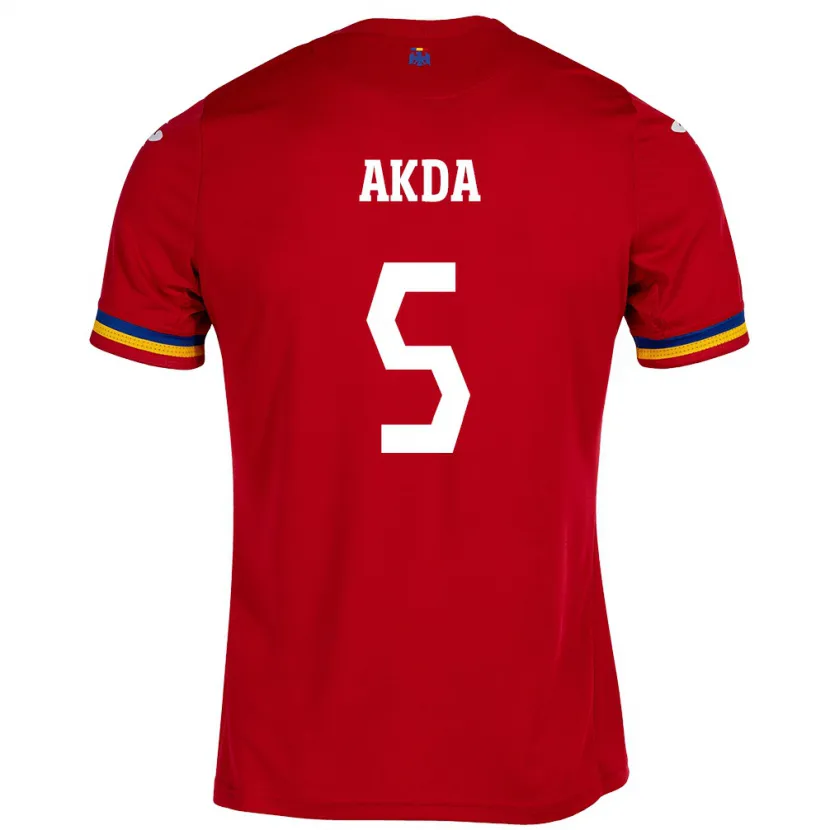 Danxen Damen Rumänische Ümit Akdağ #5 Rot Auswärtstrikot Trikot 24-26 T-Shirt