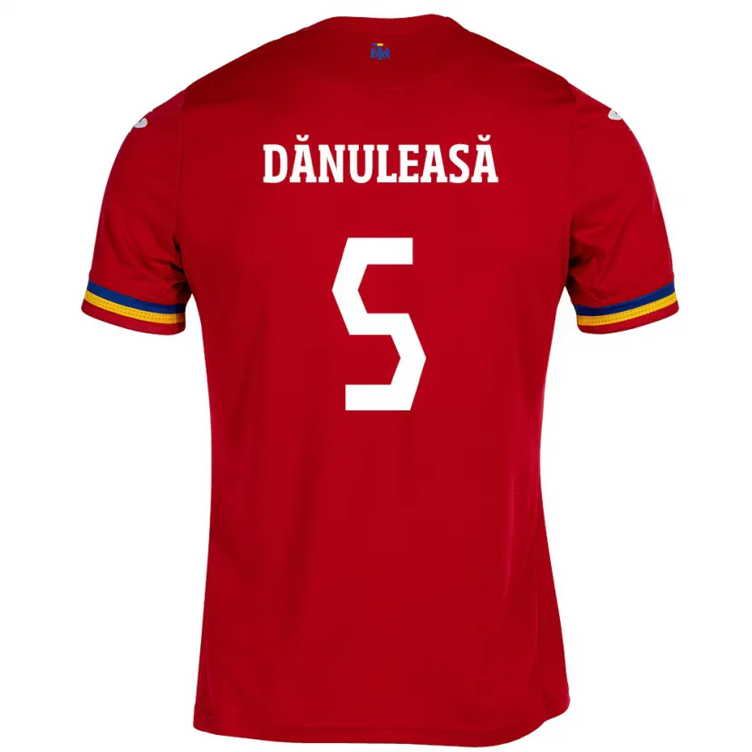 Danxen Damen Rumänische Gabriel Dănuleasă #5 Rot Auswärtstrikot Trikot 24-26 T-Shirt