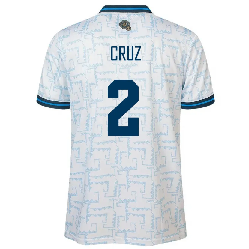 Danxen Damen El Salvador Melvin Cruz #2 Weiß Auswärtstrikot Trikot 24-26 T-Shirt
