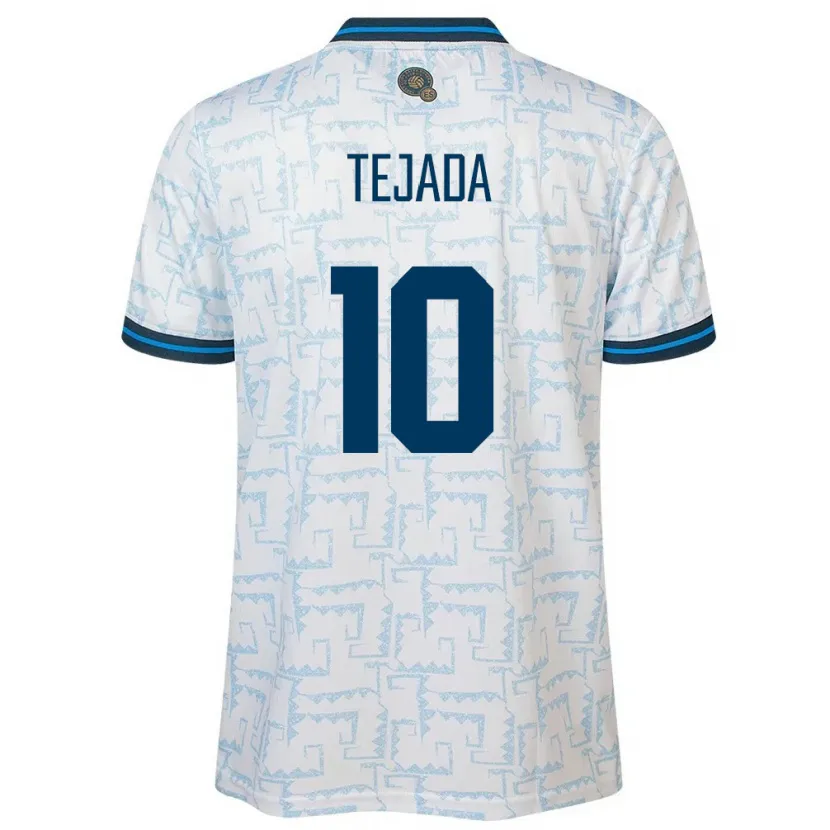 Danxen Damen El Salvador Rafael Tejada #10 Weiß Auswärtstrikot Trikot 24-26 T-Shirt