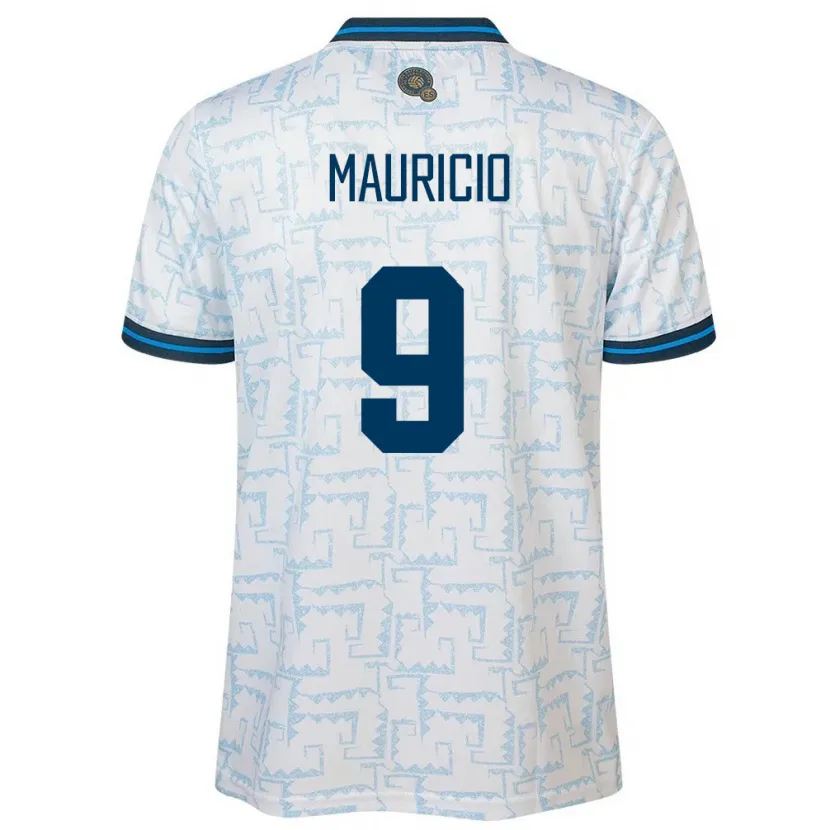 Danxen Damen El Salvador Emerson Mauricio #9 Weiß Auswärtstrikot Trikot 24-26 T-Shirt