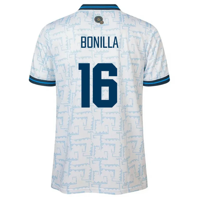 Danxen Damen El Salvador Elmer Bonilla #16 Weiß Auswärtstrikot Trikot 24-26 T-Shirt