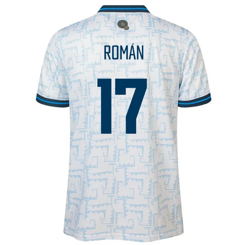 Danxen Damen El Salvador Kevin Román #17 Weiß Auswärtstrikot Trikot 24-26 T-Shirt