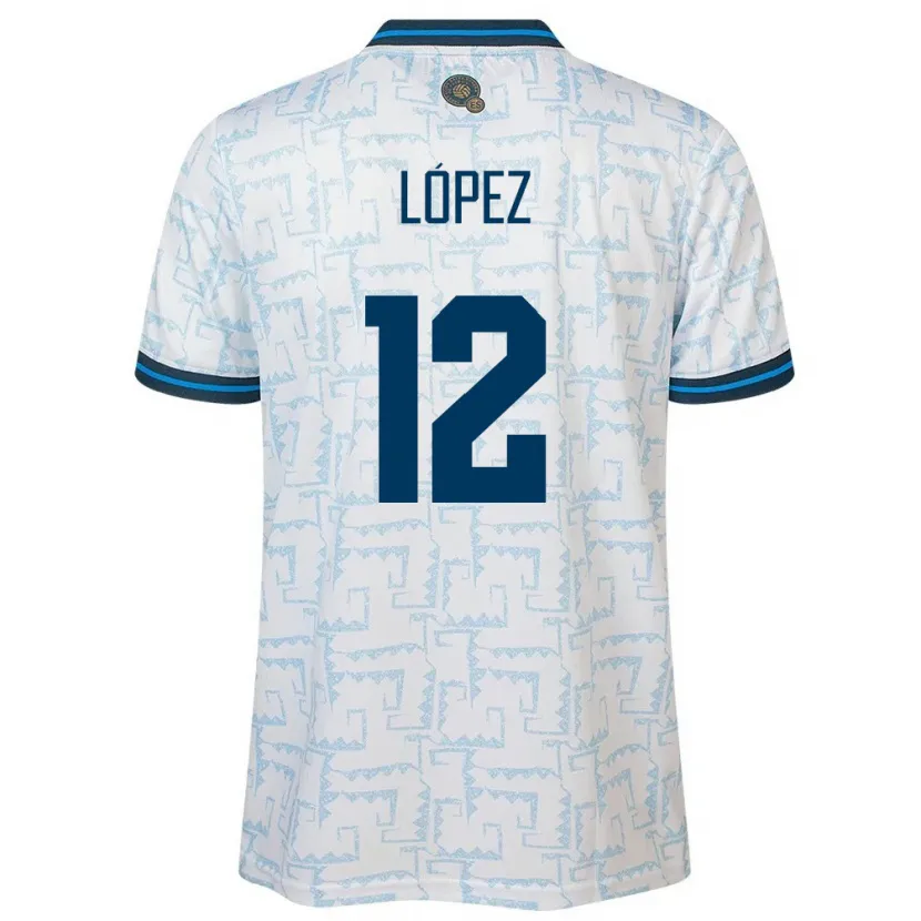 Danxen Damen El Salvador Abigaíl López #12 Weiß Auswärtstrikot Trikot 24-26 T-Shirt
