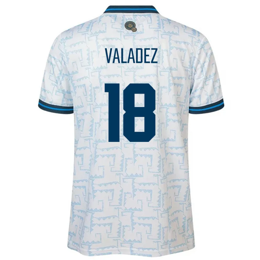 Danxen Damen El Salvador Samantha Valadez #18 Weiß Auswärtstrikot Trikot 24-26 T-Shirt