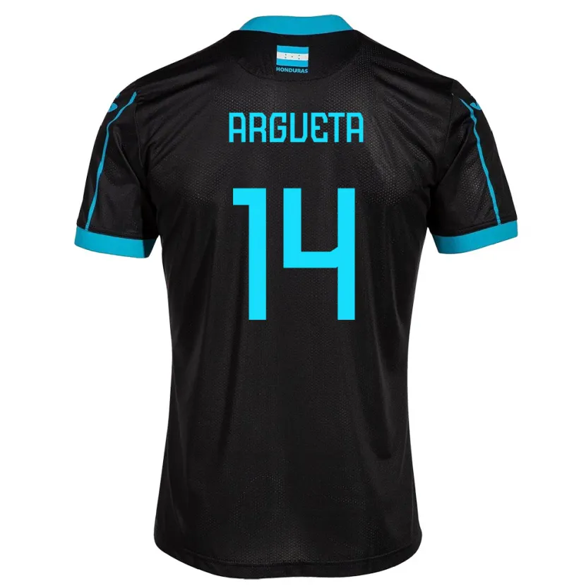 Danxen Damen Honduras Carlos Argueta #14 Schwarz Auswärtstrikot Trikot 24-26 T-Shirt