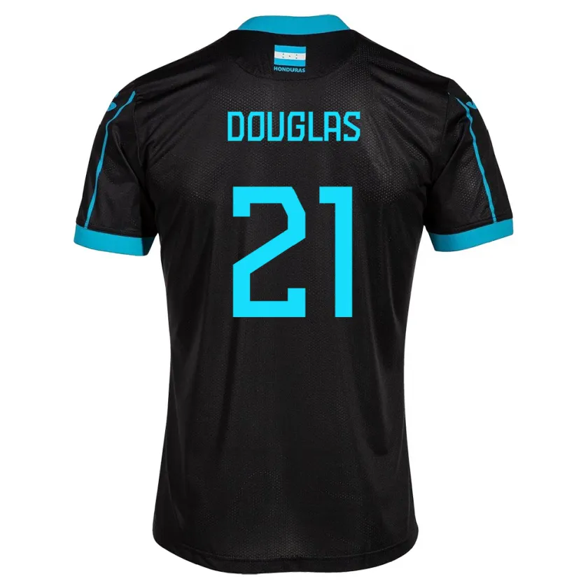 Danxen Damen Honduras Douglas Martínez #21 Schwarz Auswärtstrikot Trikot 24-26 T-Shirt