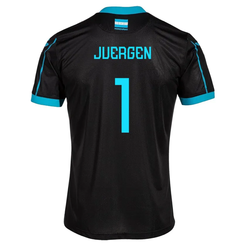 Danxen Damen Honduras Juergen García #1 Schwarz Auswärtstrikot Trikot 24-26 T-Shirt