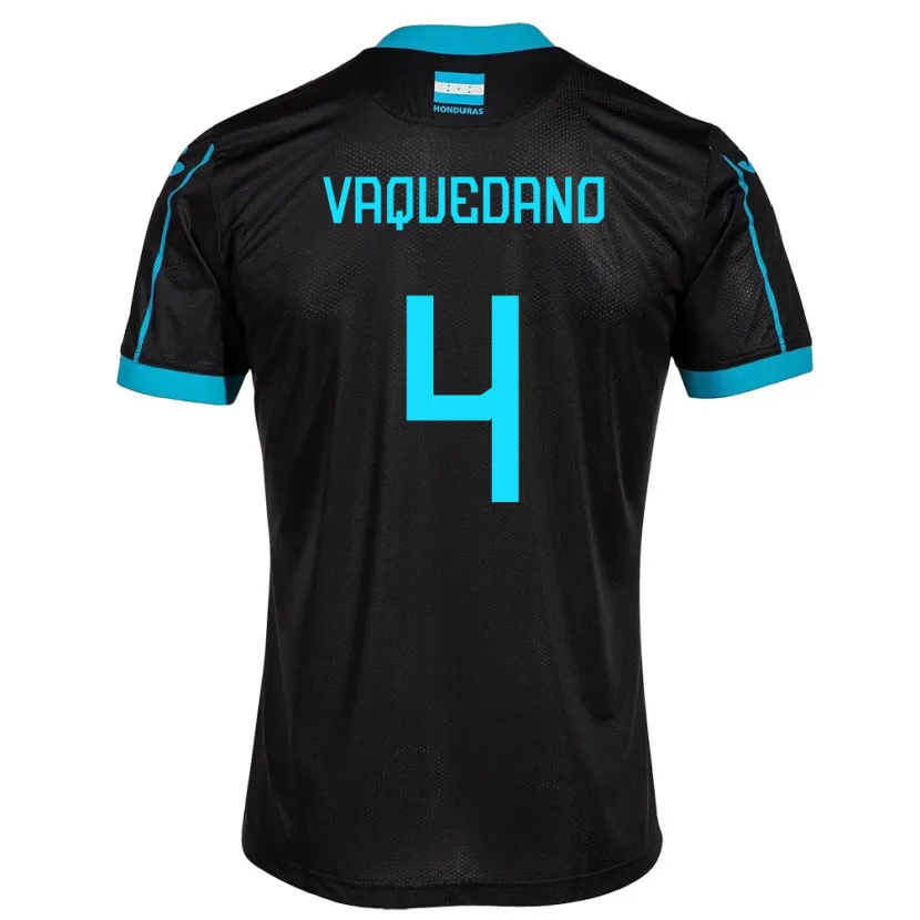 Danxen Damen Honduras Brayan Vaquedano #4 Schwarz Auswärtstrikot Trikot 24-26 T-Shirt