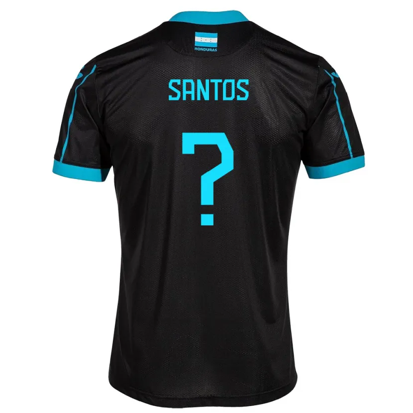 Danxen Damen Honduras Denessis Santos #0 Schwarz Auswärtstrikot Trikot 24-26 T-Shirt