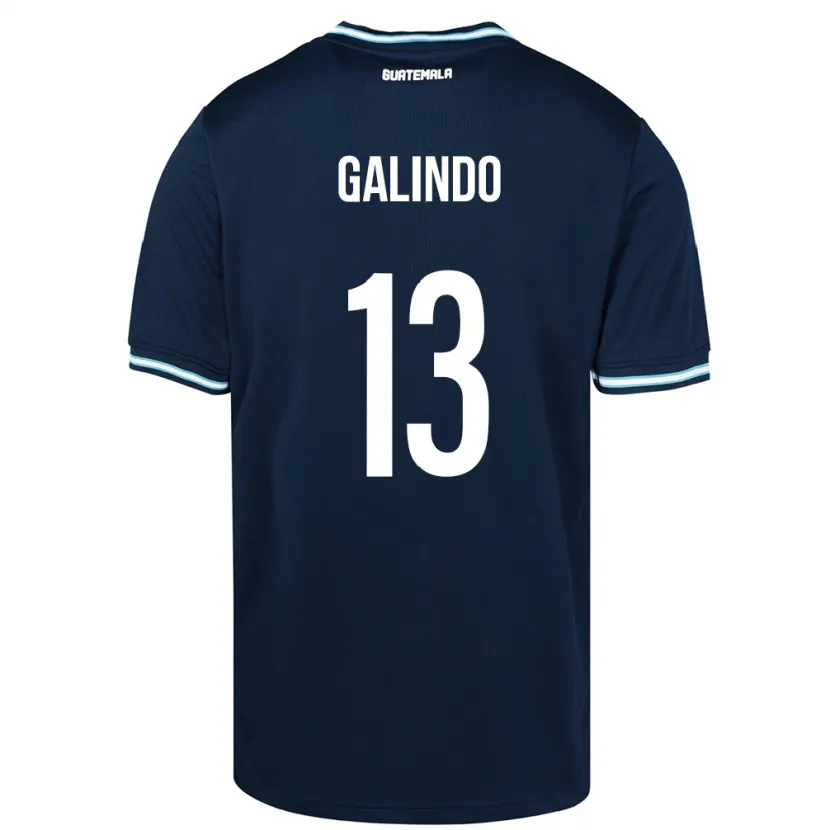 Danxen Damen Guatemala Alejandro Galindo #13 Blau Auswärtstrikot Trikot 24-26 T-Shirt