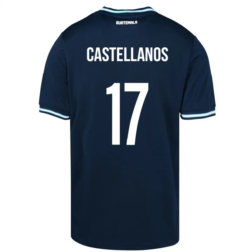 Danxen Damen Guatemala Óscar Castellanos #17 Blau Auswärtstrikot Trikot 24-26 T-Shirt