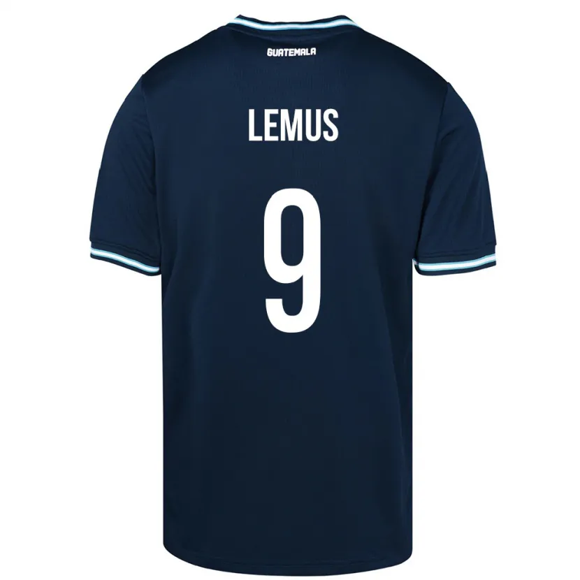 Danxen Damen Guatemala Erick Lemus #9 Blau Auswärtstrikot Trikot 24-26 T-Shirt