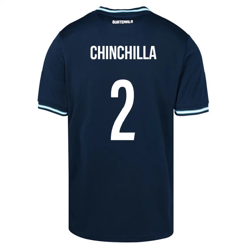Danxen Damen Guatemala Nicolás Chinchilla #2 Blau Auswärtstrikot Trikot 24-26 T-Shirt