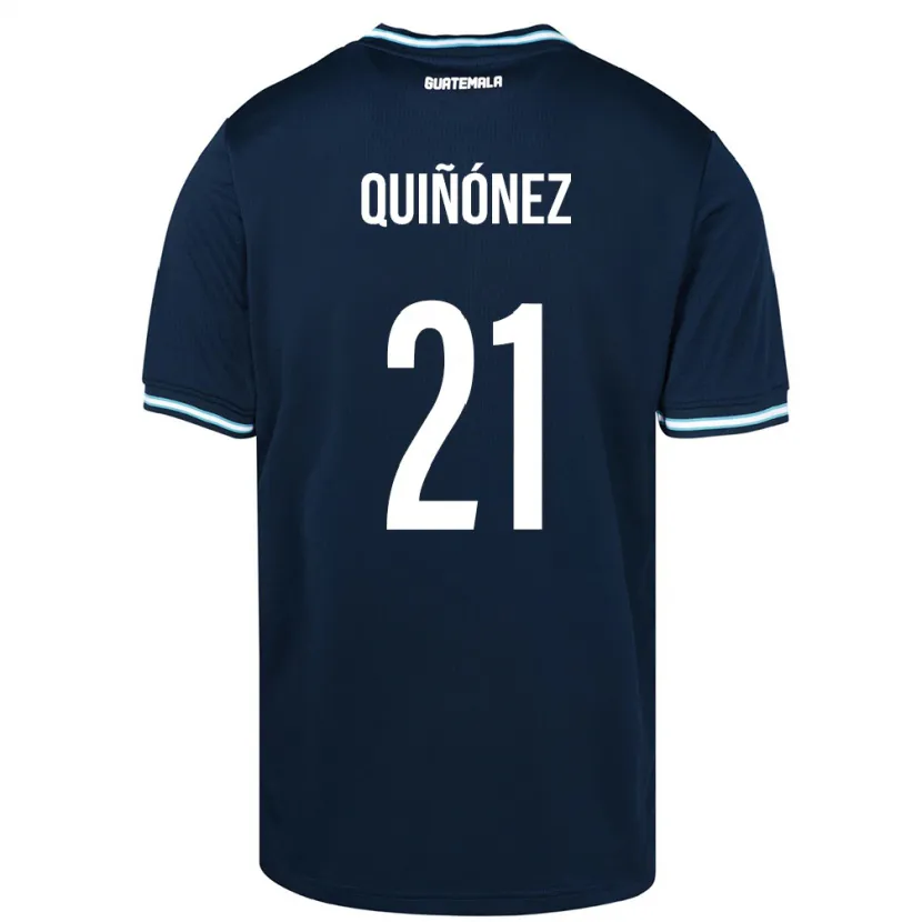 Danxen Damen Guatemala Andrea Quiñónez #21 Blau Auswärtstrikot Trikot 24-26 T-Shirt