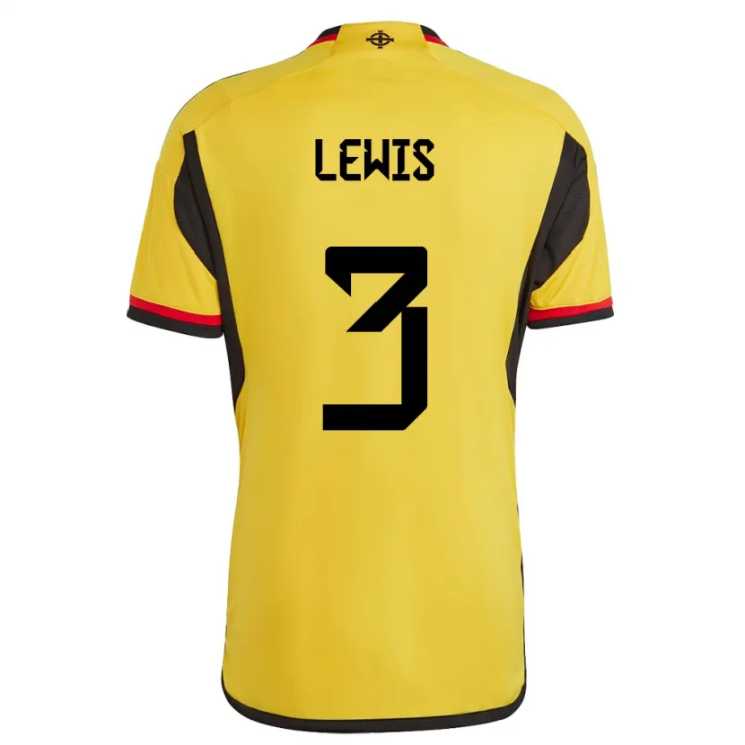 Danxen Damen Nordirland Jamal Lewis #3 Weiß Auswärtstrikot Trikot 24-26 T-Shirt