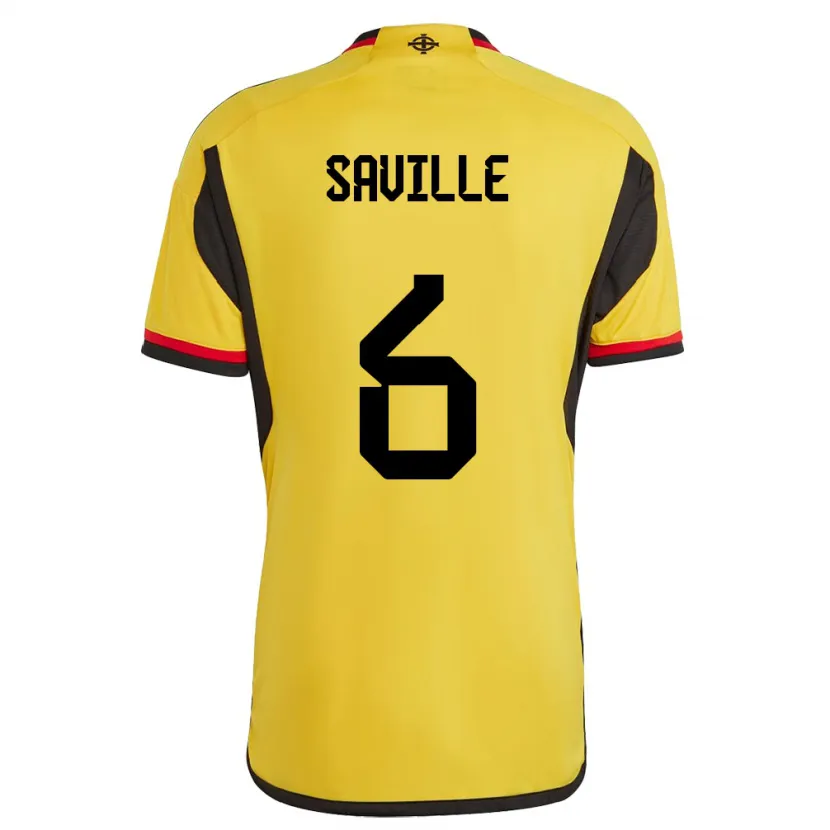 Danxen Damen Nordirland George Saville #6 Weiß Auswärtstrikot Trikot 24-26 T-Shirt