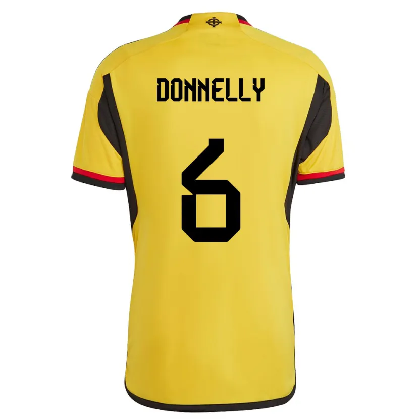 Danxen Damen Nordirland Ryan Donnelly #6 Weiß Auswärtstrikot Trikot 24-26 T-Shirt
