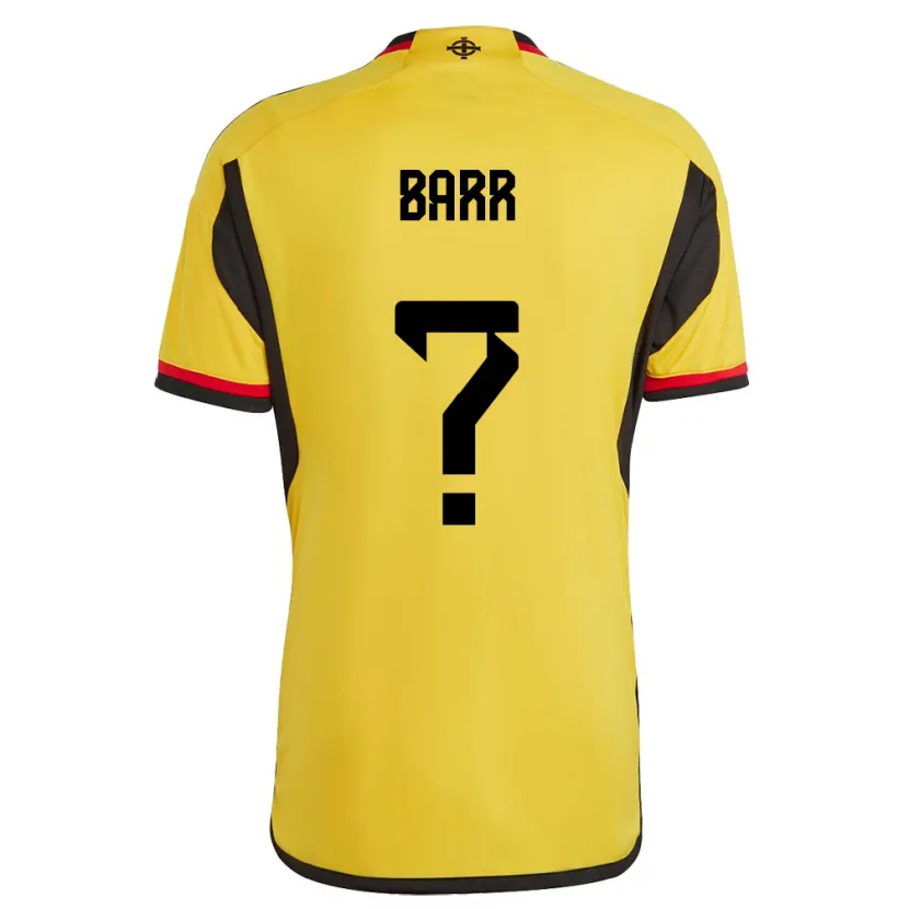 Danxen Damen Nordirland Conor Barr #0 Weiß Auswärtstrikot Trikot 24-26 T-Shirt