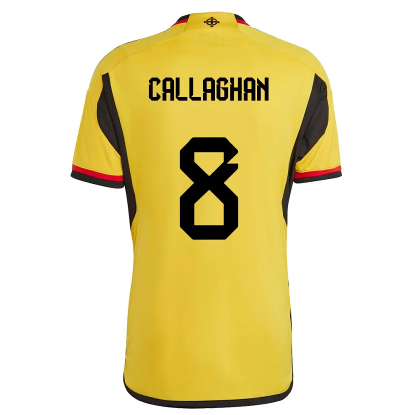 Danxen Damen Nordirland Marissa Callaghan #8 Weiß Auswärtstrikot Trikot 24-26 T-Shirt