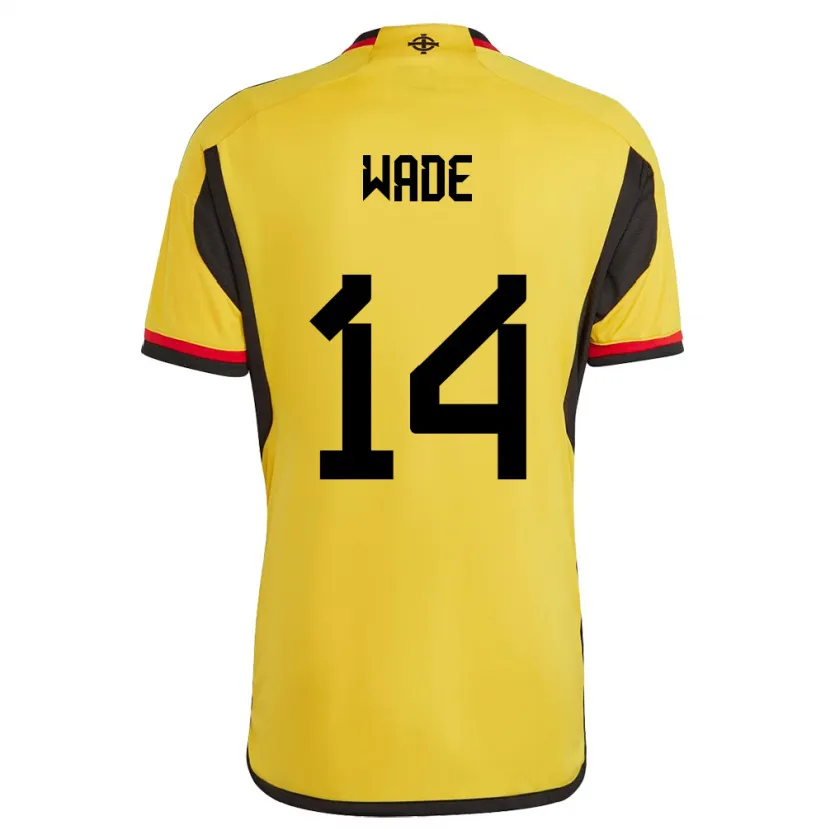 Danxen Damen Nordirland Lauren Wade #14 Weiß Auswärtstrikot Trikot 24-26 T-Shirt