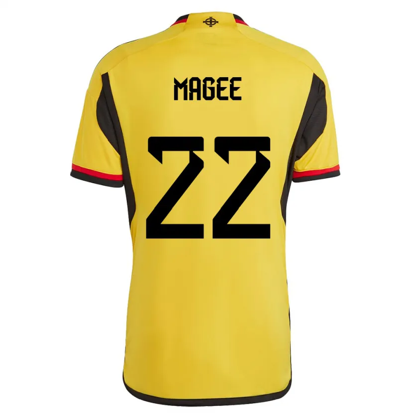Danxen Damen Nordirland Abbie Magee #22 Weiß Auswärtstrikot Trikot 24-26 T-Shirt