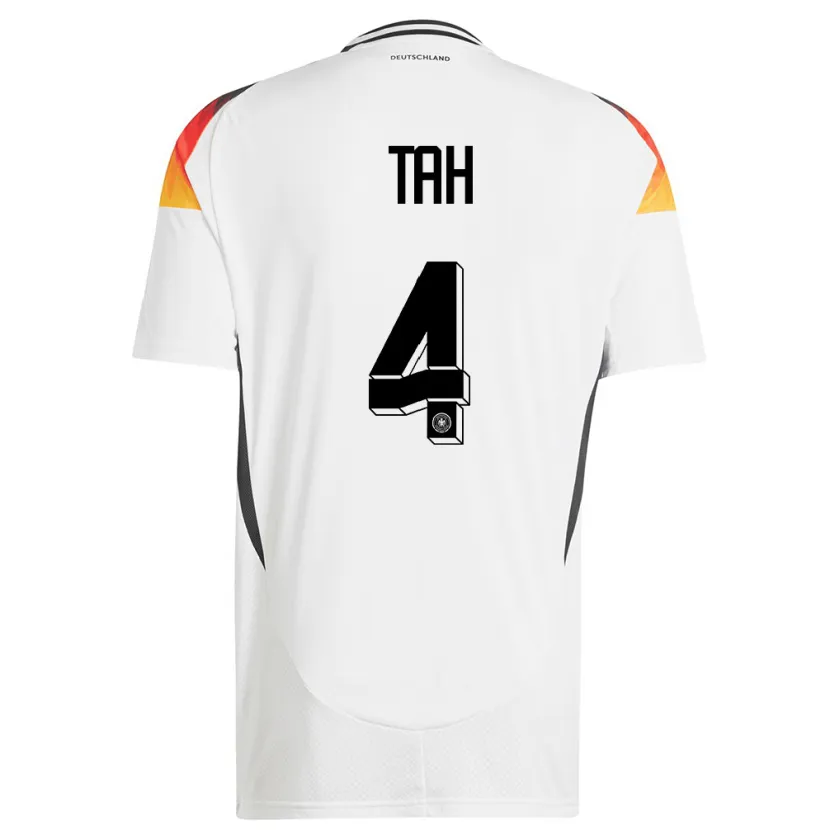 Danxen Kinder Deutschland Jonathan Tah #4 Weiß Heimtrikot Trikot 24-26 T-Shirt