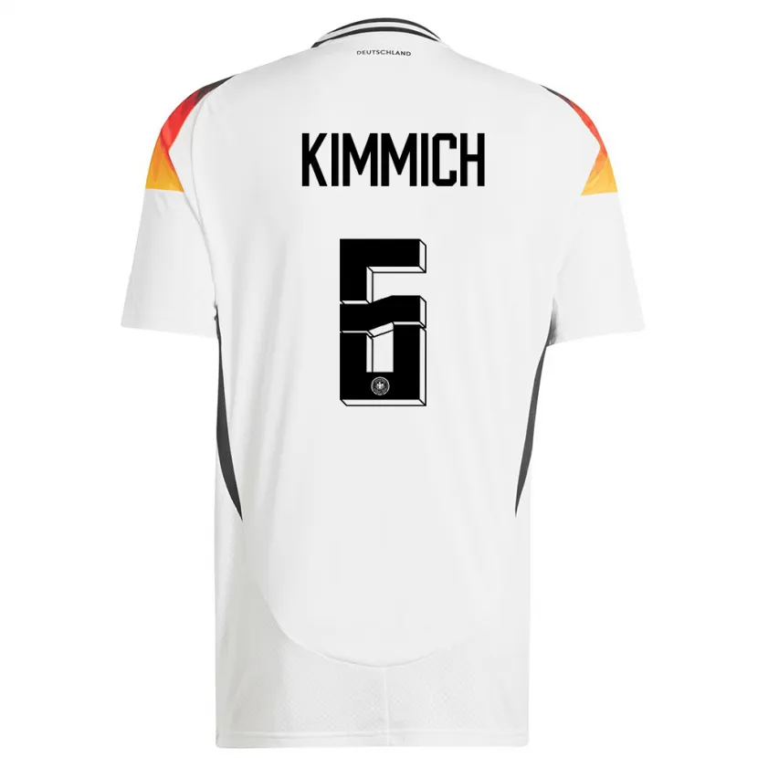 Danxen Kinder Deutschland Joshua Kimmich #6 Weiß Heimtrikot Trikot 24-26 T-Shirt