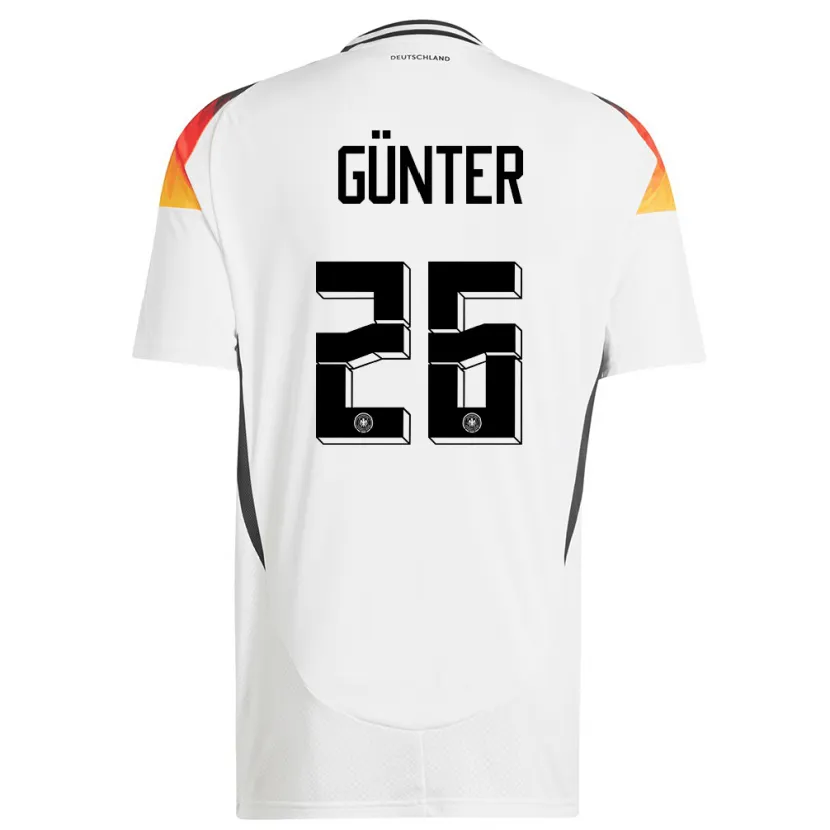 Danxen Kinder Deutschland Christian Günter #26 Weiß Heimtrikot Trikot 24-26 T-Shirt