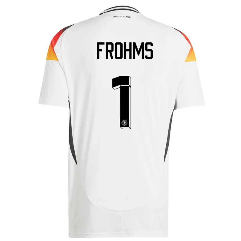Danxen Kinder Deutschland Merle Frohms #1 Weiß Heimtrikot Trikot 24-26 T-Shirt