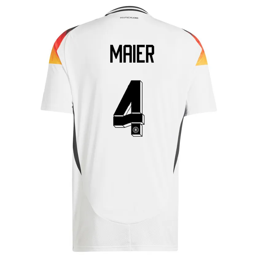 Danxen Kinder Deutschland Leonie Maier #4 Weiß Heimtrikot Trikot 24-26 T-Shirt