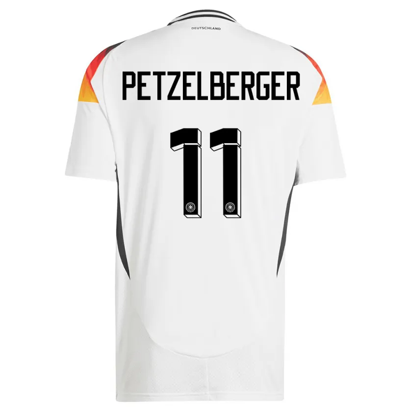 Danxen Kinder Deutschland Ramona Petzelberger #11 Weiß Heimtrikot Trikot 24-26 T-Shirt