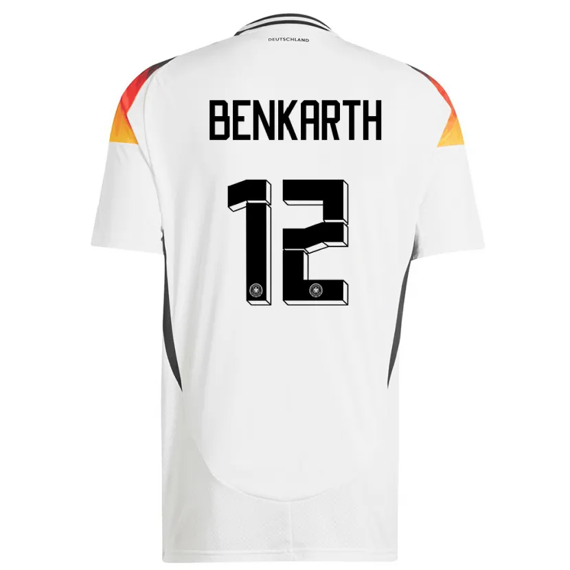Danxen Kinder Deutschland Laura Benkarth #12 Weiß Heimtrikot Trikot 24-26 T-Shirt