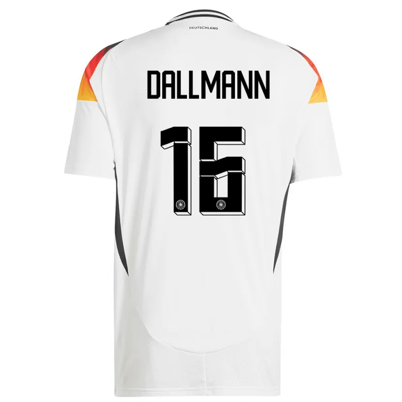 Danxen Kinder Deutschland Linda Dallmann #16 Weiß Heimtrikot Trikot 24-26 T-Shirt