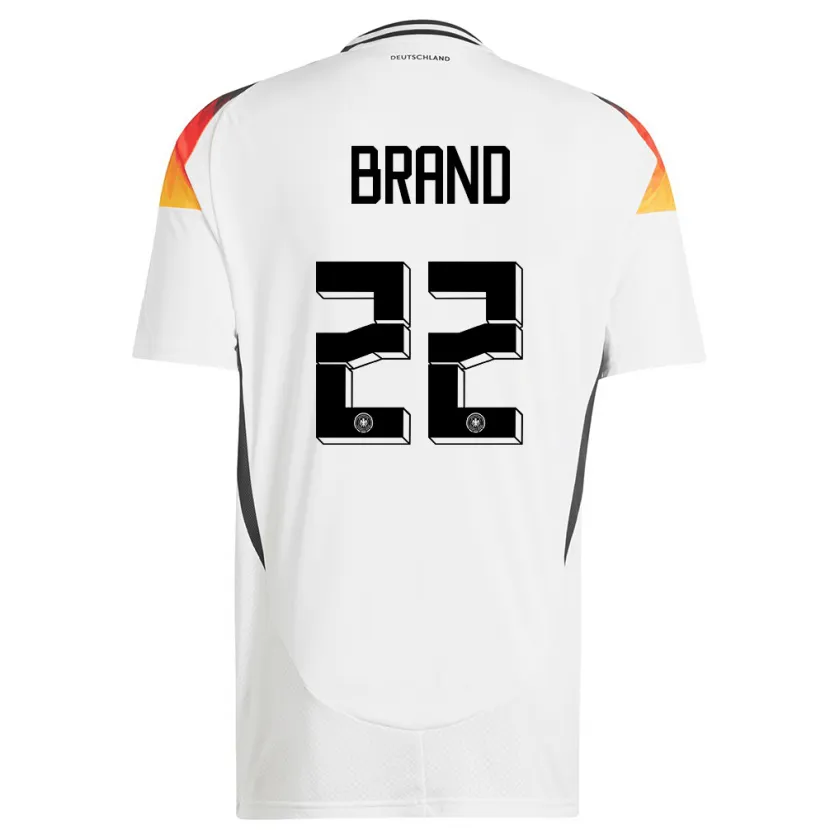 Danxen Kinder Deutschland Jule Brand #22 Weiß Heimtrikot Trikot 24-26 T-Shirt