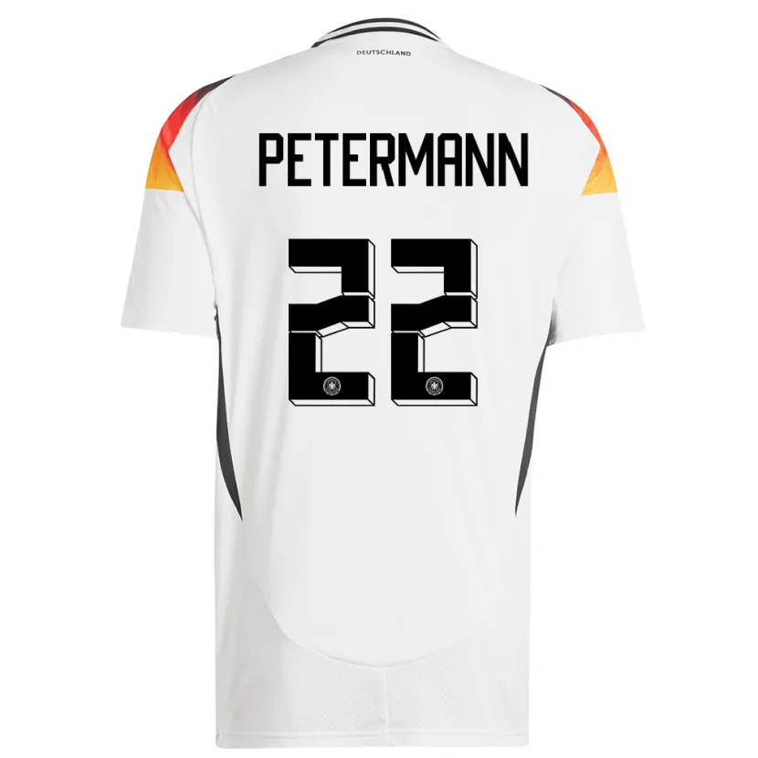 Danxen Kinder Deutschland Lena Petermann #22 Weiß Heimtrikot Trikot 24-26 T-Shirt