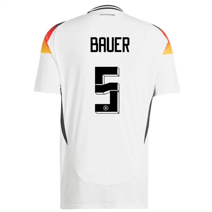 Danxen Kinder Deutschland Maximilian Bauer #5 Weiß Heimtrikot Trikot 24-26 T-Shirt