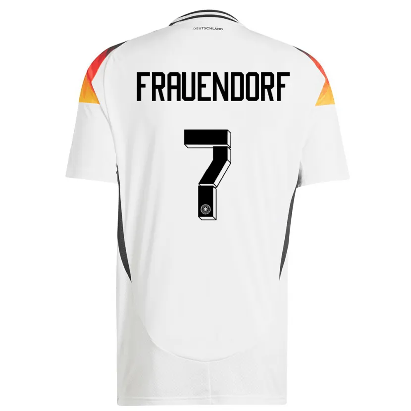 Danxen Kinder Deutschland Melkamu Frauendorf #7 Weiß Heimtrikot Trikot 24-26 T-Shirt