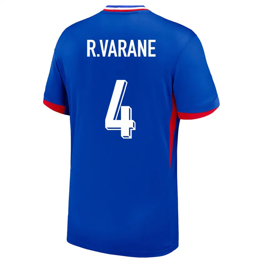 Danxen Kinder Frankreich Raphael Varane #4 Blau Heimtrikot Trikot 24-26 T-Shirt