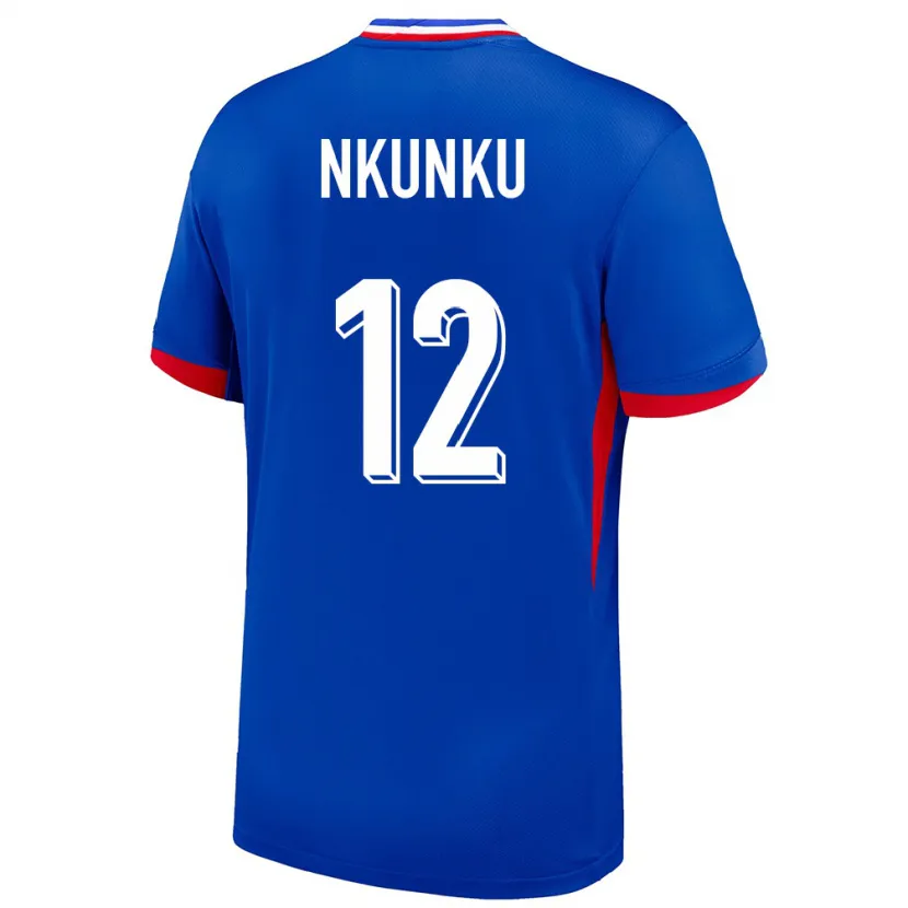 Danxen Kinder Frankreich Christopher Nkunku #12 Blau Heimtrikot Trikot 24-26 T-Shirt